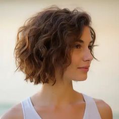 Perm Hair Short, Beach Wave Perm Medium, Short Hair Perm Women, Soft Perm Short Hair, Perms For Short Hair Loose, Wavy Perm Short Hair, Permed Bob, Short Perms, Loose Perm Short Hair