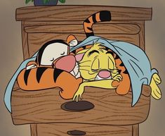 winnie the pooh and tigger sleeping together