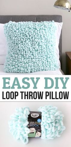 the easy diy loop throw pillow is great for any room in your home or office