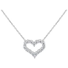 Diamond Heart Pendant Necklace, Heart Pendant Diamond, White Diamonds, Diamond Heart, Heart Pendant Necklace, Silver Jewellery, Diamond White, Heart Pendant, Jewelry Necklace Pendant