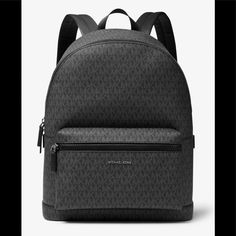 Brand New Michael Kors Men’s Cooper Logo Backpack Conquer The Day In Style With Our Cooper Backpack. Made From Logo-Print Canvas With Polished Hardware, It Features A Zip Fastening That Will Keep Items Safely Stored And An Exterior Compartment For Your Most-Used Essentials. Details Backpack Logo-Print Canvas 89.4% Coated Canvas/9.6% Polyester/1% Polyurethane Gunmetal Hardware 12.75" W X 16.5" H X 7.25" D Handle Drop: 1.5" Exterior Details: Front Zip Pocket Interior Details: 2 Front Phone Pockets Classic Leather Backpack With Logo, Black Logo Backpack For Travel, Leather Backpack With Logo For Everyday Use, Black Coated Canvas Backpack With Leather Trim, Classic Backpack With Logo, Leather Backpack With Logo, Classic Logo Backpack Bag, Black Backpack With Logo, Black Everyday Backpack With Logo