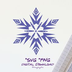 a snowflake with the words svg png on it