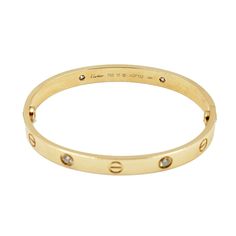 Cartier Love bracelet 4 diamonds 18K Yellow Gold Diamond Love Bracelet, Love Bracelet, Cartier Love, House Gifts, Fine Watches, Women's Jewelry And Accessories, Cartier Love Bracelet, Love Bracelets, Watches Jewelry