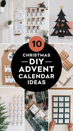 the top ten christmas diy advent calendars for kids and adults to use in their home