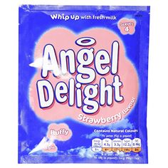 angel delight strawberry flavored candy