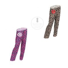 "Leopard Pajama Pants These precious pants are available on adult sizes. These leopard pajama pants offers comfortable style in a length to love. * Polyester/Spandex Blend * Available in Sizes S/M(2-8) and L/XL(10-16) * Elastic Waist with Functional Drawstring Tie * Flat Measurements-All Measurements Are Approximate S/M(2-8): Waist: 15.75\" Thigh: 12\" Length: 29.5\" L/XL(10-16): Waist: 17.25\" Thigh: 13.5\" Length: 30.5\" Customize by adding your name or initials. Personalization information Pl Buffalo Plaid Pajamas, Leopard Pajamas, Monogrammed Bath Towels, Pants Custom, Monogrammed Pajamas, Flannel Shorts, Plaid Pajama Pants, Monogram Towels, Plaid Pajamas