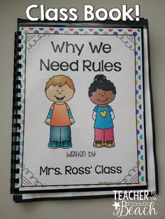 a book with an image of two children on it and the words, why we need rules