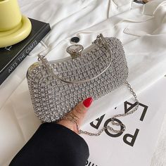 Free U.S. shipping. Style:  , color:Black, suite for season：Spring, Summer, Autumn ，Anniversary, Dancing Club, Party, Wedding, Material Rhinestone, Black Top Handle Rhinestone Evening Clutch Bag Crossbody Party Chain Bag Diamond Clutch, Retro Handbags, Square Top, Street Trends, Silver Tops, Unique Diamonds, Evening Clutch Bag, Chain Bag, Evening Clutch