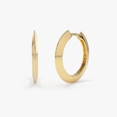 Gold Kt: 14K Gold Available Gold Color: Rose Gold, Yellow Gold, White Gold Inner Diameter: 15MM 1.90 MM Width 2.15MM Inner Thickness Flat Hoop Earrings, Last Minute Gift Ideas, Modern Hoop Earrings, Floating Diamond Necklace, Diamond Solitaire Necklace, Gold Flats, Favorites List, Gold Hoops, Gold Bangles