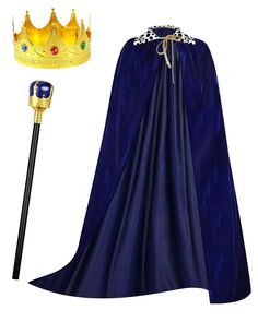 PRICES MAY VARY. Halloween Cosplay Set: you will receive 1 piece of king blue robe, 1 piece of king crown and 1 piece of king scepter, a nice combination set to satisfy your party cosplay needs Size Details for Your Reference: the king cape is about 31.5 inches/ 80 cm in length, the crowns are about 9.45 x 1.42 x 11.42 inches/ 24 x 3.6 x 29 cm, and the king scepter is about 15.75 x 2.17 inches/ 40 x 5.5 cm, a proper size for your use Stable for Long Time Use: the king robe is made of quality vel Halloween Crown Costume Accessory For Cosplay, Blue Themed Costumes For Fantasy Events, Fantasy Costume Accessories For Halloween Role Play, Halloween Cosplay Crown Costume Accessory, Fantasy Role Play Costume Accessories For Halloween, Fantasy Costume Accessories For Halloween, Themed Blue Costumes For Fantasy Events, Halloween Costume Crown Accessories, Fantasy Halloween Costume Accessories For Role Play