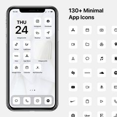 an iphone with the app icons displayed on it's screen and in front, there is