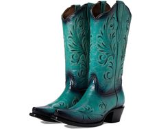 Corral Boots L2076 | Zappos.com Green Snip Toe Boots For Spring, Western Turquoise Boots With Patina, Turquoise Western Boots With Patina, Western Turquoise Boots For Fall, Turquoise Patina Boots With Round Toe, Western Turquoise Boots For Spring, Turquoise Western Boots For Spring, Green Western Boots With Pointed Toe, Green Pointed Toe Western Boots