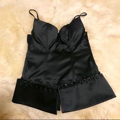 Brand New Without Tags. Satin Bustier Top By The Luxurious Lingerie Brand La Perla. Features Flexible Boning And Lightly Lined Built-In Bra. Hook Eye Closure In The Back. Lace Up Detailing At The Hem. This Top Is Gorgeous But A Bit Too Big For Me. It Would Best Fit A 34b/32c/30d But Could Work For A 34c/32d. La Perla Size 2. No Flaws. Fitted Camisole With Built-in Bra For Evening, Chic Camisole With Boned Bodice For Night Out, Chic Boned Bodice Camisole For Night Out, Elegant Party Corset With Built-in Bra, Elegant Tops With Built-in Bra, Evening Overbust Bodice With Built-in Bra, Elegant Spaghetti Strap Corset For Parties, Elegant Corset With Spaghetti Straps And Lined Bodice, Chic Formal Corset With Built-in Bra