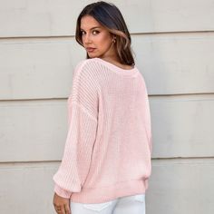 Add a touch of charm to your wardrobe with the Women's Pink Knit Bow Detail Long Sleeve Sweater from Cupshe. Featuring playful bow accents on the front, this cozy sweater perfectly combines sweetness with style. The soft knit fabric ensures comfort while the unique bow design adds a fun, feminine twist to your look. Whether you're lounging at home or out for a casual outing, this sweater will keep you stylish and warm all season long. Product code: CAA06A4H068DD Pink Solid Color Sweater For Spring, Spring Pink Solid Color Sweater, Casual Pink Sweater, Feminine Pink V-neck Sweater, Pink Solid Color Knit Sweater, Pink Knit Sweater Solid Color, Knit Bow, Unique Bows, Bow Sweater