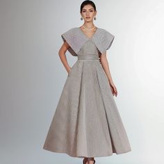 Olivia Mark - Chic Striped Maxi Dress with Oversized Collar and Flared Hem Oversized Collar, Striped Maxi, Striped Maxi Dresses, Collar Dress, Olivia Mark, A Line Skirt, Easy Sewing, A Line Skirts, A Line