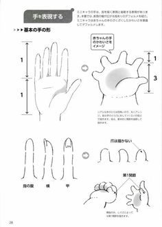 the instructions for how to draw hands and fingers in chinese text on a white background