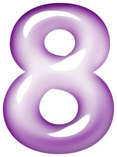 the number eight is purple in color