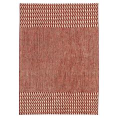 a red and white checkered rug on a white background