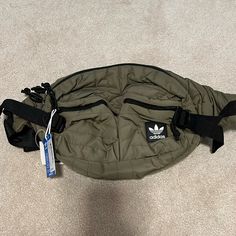 Brand New Zippered Back Compartment Inner Zip Compartment Two Front Pockets Adjustable Strap Adidas Belt Bag, Soccer Backpack, Adidas Backpack, Adidas Bags, Work Tote Bag, Tan Bag, Lightweight Backpack, Workout Bags, Work Tote