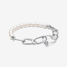 Pandora ME Marry Me Double Link and Treated Freshwater Cultured Pearl Bracelet Set Pandora Pearl, Pandora Me, Cultured Pearl Bracelet, Jewellery Gift, Pandora Bracelets, Gift Sets, Marry Me, Pearl Bracelet, Bracelet Set