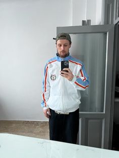 "Vintage Bogner Sport Jacket Tracktop, super soft cotton, oversized XL to 2XL Condition: a small sign of wear on the chest, besides this, very good vintage condition. Check last photo! Size: oversized XL to 2XL for men  (Note: we only have ONE piece in stock. If more than one size is mentioned, it means this item will work on a range of sizes.)  MODEL'S SIZES:  Height: 6'1\" / 187.0 cm Hips: 33.85\" / 86.0 cm Waist: 31.5\" / 80.0 cm Chest: 38.6\" / 98.0 cm Shoulders: 18.9\"/ 48.0 cm Sleeve lengt Oversized Long Sleeve Track Jacket For College, Retro Oversized Crew Neck Outerwear, Retro Cotton Sports Outerwear, Oversized Cotton Track Jacket For Streetwear, Retro Cotton Outerwear For Sports, Casual Oversized White Track Jacket, Oversized Long Sleeve Track Jacket, Oversized White Long Sleeve Track Jacket, Oversized Retro Cotton Outerwear