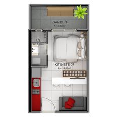 the floor plan for a small apartment