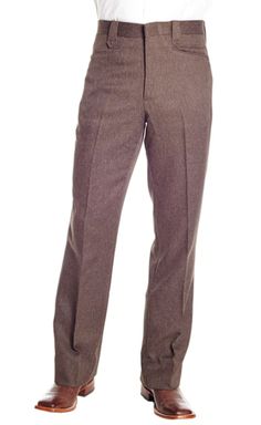 These pants are un-hemmed with a 17" leg opening 100% Polyester Fancy belt loops 2 front/side pockets 2 single-point flap back pockets Button closure with zipper fly Complete the look! CC2976 Mens Western Jeans, Mens Dress Attire, Western Formal Wear, Western Sport Coat, Ranch Dress, Mens Western, Western Suits, Sporty Pants, Ranch Wear