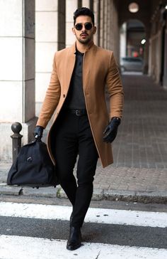 Man's Overcoat, Long Coat Men, Men's Trench Coat, Pose Fotografi, Stylish Men Casual, Trench Coat Men