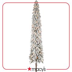 a white christmas tree with lights on it