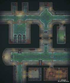 the map for an upcoming game, with lots of pipes and tanks on it's sides