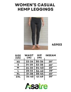 Casual Leggings - Hemp Everyday Leggings Our hemp blend casual leggings are perfect for casual everyday wear, layering, work from home, travel, or just lounging. Although they can be worn for yoga, working out, running, or biking, you may also want to consider our mid-weight (280 gsm) squat proof premium Hemp Athletic Leggings for additional coverage for fitness training.Our casual leggings are unlike any that you probably have ever owned. They have a yoga style waistband is elastic free so plea Cotton Leggings For Everyday Fall Wear, Casual Stretch Leggings For Layering, Casual Cotton Everyday Leggings, Versatile Tight Leggings For Everyday, Casual Snug-fit Bottoms For Yoga, Casual Tight Bottoms For Yoga, Tight Casual Bottoms For Everyday, Comfortable Fitted Cotton Leggings, Relaxed Fit Yoga Leggings