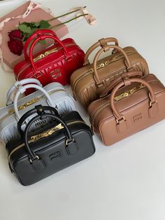 Brandname Bag, Bags 2024, Aesthetic Accessories, Dream Bags, Miu Miu Bag, Cute Bags, Clutch Handbag