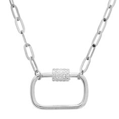 This 14K Gold Micro Pave Diamond Carabiner Lock Paper Clip Necklace is an elegant and modern jewelry piece. Featuring 0.14 carats of shimmering micro pave diamonds and a luxurious 14K gold finish, this necklace is sure to make a statement. Item Information Metal: 14k Gold Weight: 4.65g Dimensions: 17x12mm Link Size: 5.3x2.4mm Chain Length 15"+2" Dimond Information Carat Weight: 0.14 Paper Clip Necklace, Timeless Necklace, 14k Yellow Gold Necklace, Chunky Chain Necklaces, Fine Diamond Jewelry, Diamond Jewelry Designs, 14k Gold Necklace, Link Chain Necklace, Stone Pendant Necklace