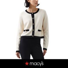 in stock Contrast Trim, French Connection, Cardigan Sweater, Sweater Cardigan, Button Up, In Store, Pick Up, Buy Online, Trim