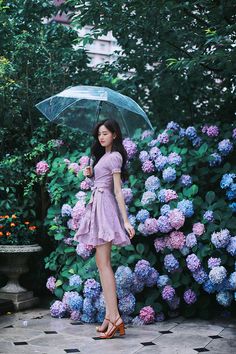 Lavender Perfume, Korean Girl Fashion, Street Fashion Photography, Cute Poses For Pictures, Cute Poses, Amelie, Ulzzang Girl, Aesthetic Girl, Hydrangea