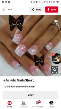 Ombre Acrylic, Ten Nails, Zebra Nails, French Tip Nail Designs, Sns Nails, French Manicure Nails, Ombre Acrylic Nails, Glitter Gel Nails, French Tip Acrylic Nails