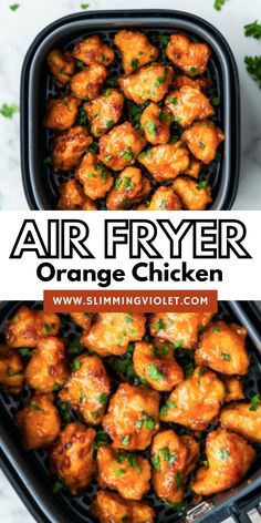 air fryer orange chicken in an air fryer