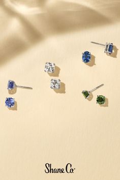 It's an ear party and gemstone stud earrings are invited. Shop our new collection of stud earrings! Stud Earrings Unique, Ear Party, Gemstone Stud Earrings, Unique Diamonds, Gemstone Studs, Jewelry Photography, Diamond Stud Earrings, Diamond Stud