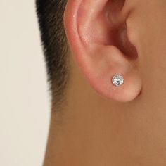 White Zircon Stud Earrings Diamond Earring Boys, Mens Jewelry Earings, Mens One Earring, Boy Edgar Cut With Earrings, Boys Earrings Jewelry, Classy Mens Earrings, Earrings For Man, Men Silver Earrings, Men With Earrings