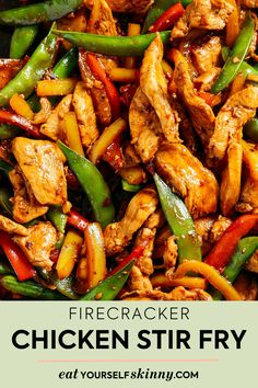 Sweet and spicy Firecracker Chicken Stir Fry is the perfect weeknight meal that comes together in under 30 minutess and tastes better than take-out! Stir Fry Dinner, Firecracker Chicken, Ground Turkey Recipes Healthy, Cook More, Healthy Chicken Salad, Fry Recipes