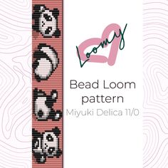 the bead loom pattern is designed to look like pandas