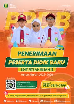 the poster for pepb peserta didik baru, which is being held