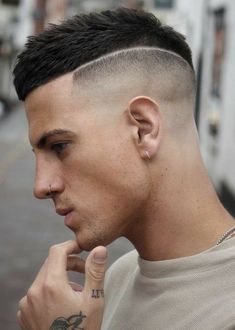 Crew Cut Hair, Gents Hair Style, Men Hair Color, Haircut Designs, Men Haircut Styles