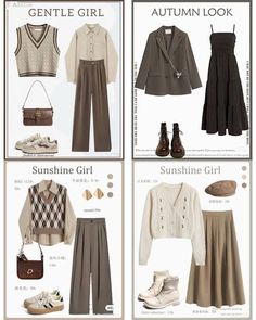 Korean Academia Outfit, Preppy Academia Outfits, Soft Academia Outfit, Forest Outfits, Neutral Color Outfits, Japan Autumn, Girly Preppy, True Autumn, Dark Academia Outfit