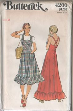 a woman's dress with ruffled hems and an apron on the back