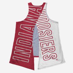 Indiana Hoosiers Womens Tie-Breaker Sleeveless Top FOCO - FOCO.com Collegiate Sleeveless Tops For Sports Season, Collegiate Sleeveless Tank Top For Sports Events, Team Spirit Cotton Activewear For Sports, Cotton Racerback Activewear For Training, Sleeveless Sportswear Tops For Sports Events, Collegiate Activewear In Team Colors For Gym, Sports Tank Vest, Sportswear Tops For Sports Events With Racerback, Summer Racerback Muscle Tee For Training