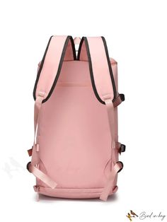 BirdinBag - Sporty Pink Backpack with Adjustable Straps - Enhanced Functionality Versatile Portable Backpack Travel Bag, Versatile Portable Travel Backpack, Trendy Rectangular Duffle Bag For School, Casual Rectangular Travel Bag For School, Versatile Satchel Travel Bag For School, Pink Large Capacity Standard Backpack, Trendy Backpack Gym Bag For School, Large Capacity Rectangular Duffle Bag For School, Casual Travel Bag With Adjustable Strap For School