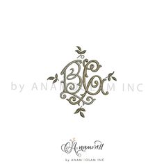 the monogramed logo for an elegant wedding