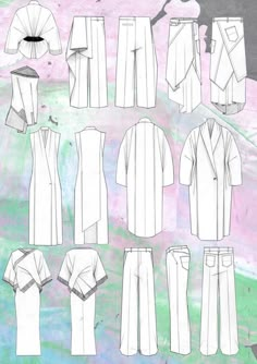 an image of men's and women's clothing sewing patterns