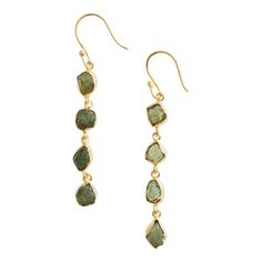 Gold And Green Semiprecious Apatite Dangle Earrings by World Market Gold Dangle Earrings Classy, Green Dress Gold Jewelry, Etsy Silver Earrings, Boho Dangle Earrings, Green Wedding Earrings, Olive Green Earrings, Green Crystal Jewelry, Hippie Dangle Earrings, Dangly Gold Earrings